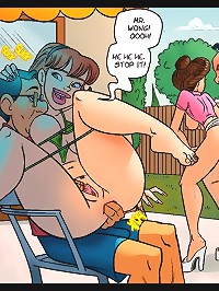 Jab comics with best scenes of outdoor sex party featuring naughty chicks