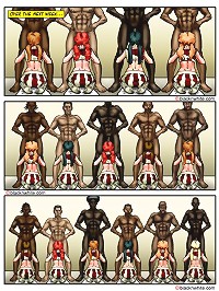 White cheerleader sluts team interracial cartoons
