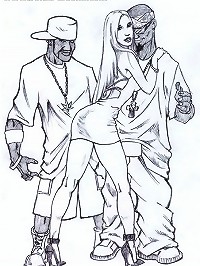Interracial comic art mix by John Persons