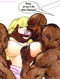 On this cartoon porn three niggers gangbanged white slut