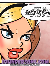 Blonde cartoon slut swallows cock in dirty fucking holes