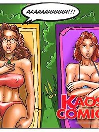 Big cartoon boobs of hot Ebony babes exposed in XXX comix