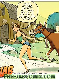 Horses and girls in the farm lessons 19 series