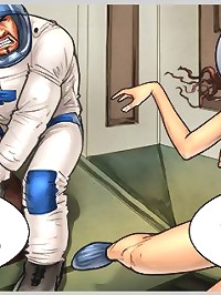 What the fuck are you doing? Stop to show your big cartoon tits and help me!