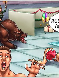 Amazing porn cartoons with muscled guys and horny busty chicks